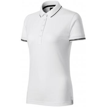 Damska koszulka polo z krótkim rękawem, biały, XL