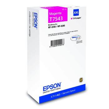 Epson originální ink C13T754340, T7543, XXL, magenta, 69ml, Epson WorkForce Pro WF-8090DW, WF-8590DWF