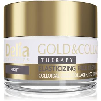 Delia Cosmetics Gold & Collagen Therapy krem na noc zwiększa sprężystość skóry 50 ml