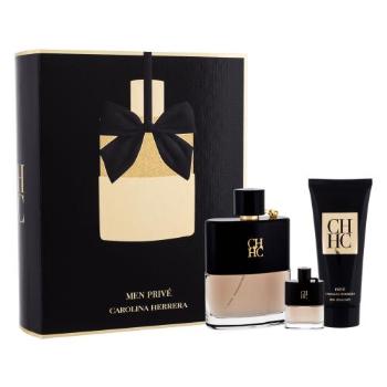 Carolina Herrera CH Men Privé zestaw Edt 100ml + 7ml Edt + 100ml Balsam po goleniu dla mężczyzn