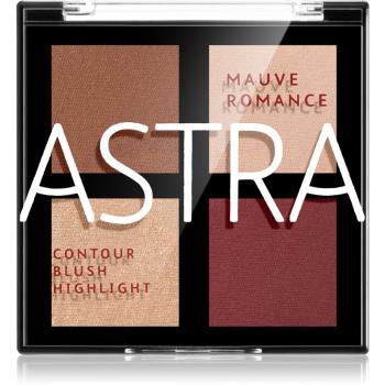 Astra Make-up Romance Palette paletka do konturowania twarzy do twarzy odcień 03 Mauve Romance 8 g