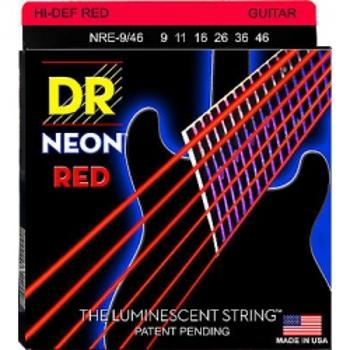 Dr Nre 9-46 Neon Red Struny Gitara Elektryczna