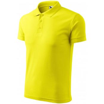 Męska luźna koszulka polo, cytrynowo żółty, M