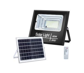 - LED Ściemnialny naświetlacz solarny LED/40W/3,2V IP67 + pilot