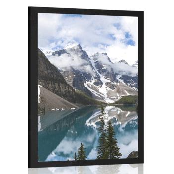 Plakat piękny górski krajobraz - 40x60 black
