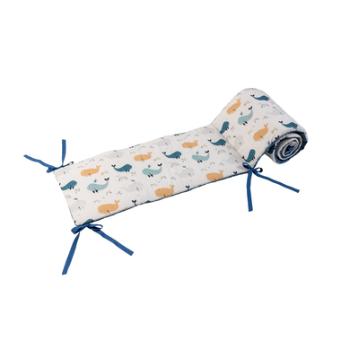 Ullenboom Nest for Baby Cot Blue Whales 210 x 30 cm