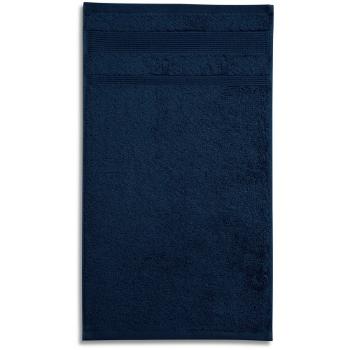 Mały ręcznik z bawełny organicznej, ciemny niebieski, 30x50cm