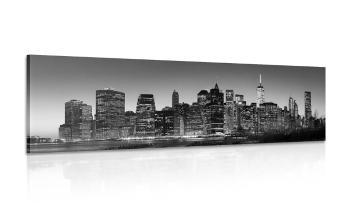Obraz centrum Nowego Jorku w wersji czarno-białej - 150x50