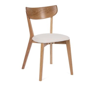 Krzesło z drewna dębowego z białym siedziskiem Arch – Bonami Selection