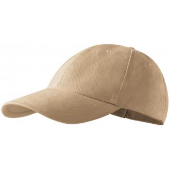 6-panelowa czapka z daszkiem, piaszczysty, nastawny