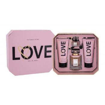 Victoria´s Secret Love zestaw Edp 50 ml + Edp 7,5 ml + Krem do ciała 100 ml +Żel pod prysznic 100 ml dla kobiet Uszkodzone pudełko