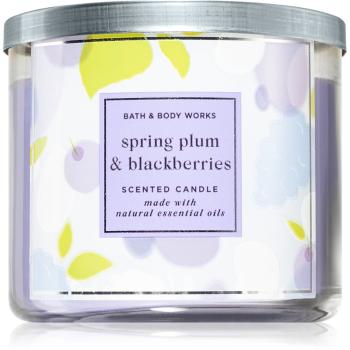 Bath & Body Works Spring Plum and Blackberries świeczka zapachowa 411 g