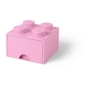 Jasnoróżowy pojemnik kwadratowy LEGO®