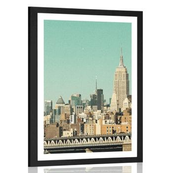 Plakat z passe-partout magiczny Nowy Jork - 20x30 silver