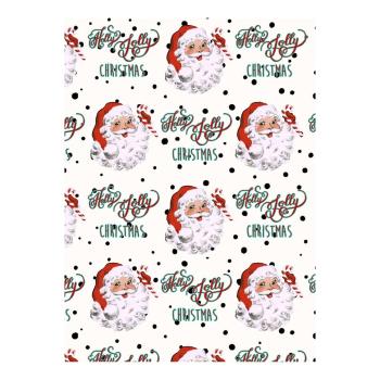 5 arkuszy białego papieru do pakowania prezentów eleanor stuart Holly Jolly Christmas, 50x70 cm