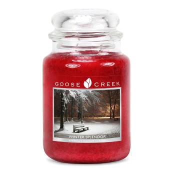 Świeczka zapachowa w szklanym pojemniku Goose Creek Piękno zimy, 150 h