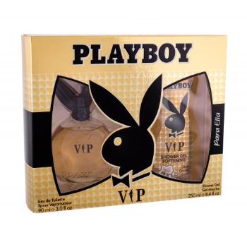 Playboy VIP For Her zestaw Edt 90 ml + Żel pod prysznic 250 ml dla kobiet Uszkodzone pudełko