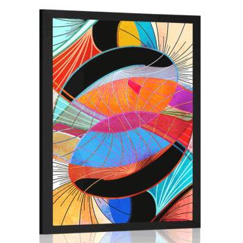 Plakat kolorowa abstrakcja - 30x45 black