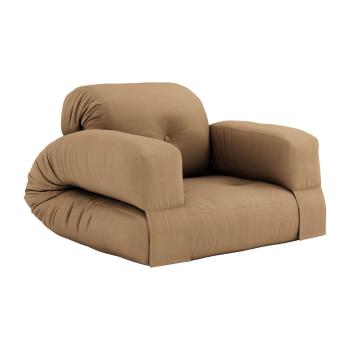 Rozkładany fotel z brązowym obiciem Karup Design Hippo Mocca