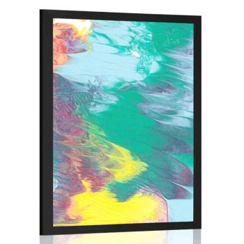 Plakat abstrakcja w pastelowych kolorach - 30x45 black