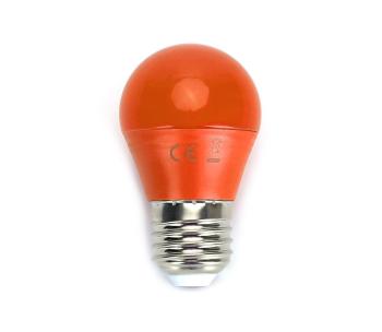 LED Żarówka G45 E27/4W/230V pomarańczowa -