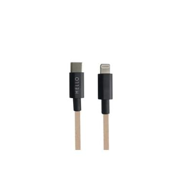 Design Letters Kabel do ładowania USBC Lightning 1m beige