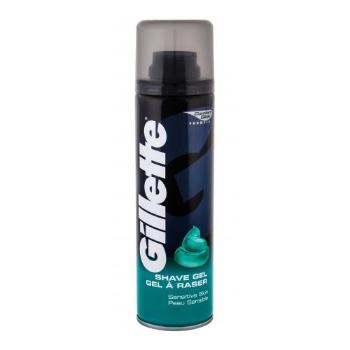 Gillette Shave Gel Sensitive 200 ml żel do golenia dla mężczyzn uszkodzony flakon
