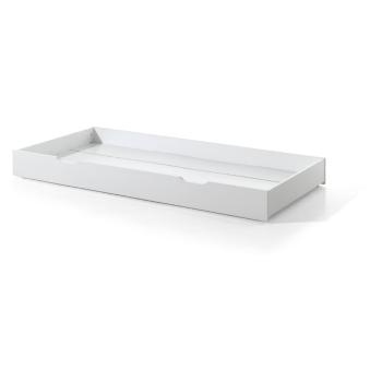 Biała szuflada z drewna sosnowego pod łóżko dziecięce Vipack Dallas, 90x200 cm