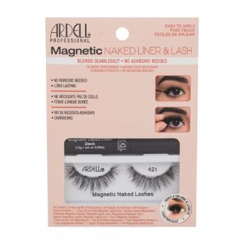 Ardell Magnetic Naked Lashes 421 zestaw Sztuczne rzęsy Magnetic Naked Lashes 421 1 szt. + eyeliner Magnetic Liquid Liner 2,5 g Black dla kobiet Black