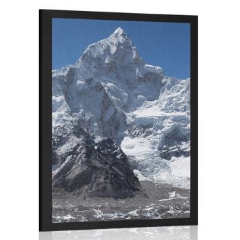 Plakat piękny szczyt góry - 60x90 silver