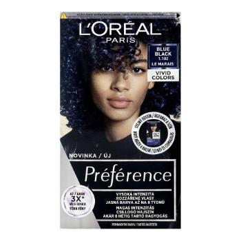 L'Oréal Paris Préférence Vivid Colors 60 ml farba do włosów dla kobiet 1,102 Blue Black