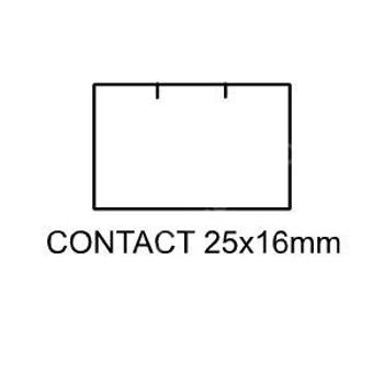 Etykiety Kontakt 25x16mm białe prostokątne