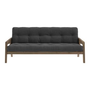 Szara sztruksowa rozkładana sofa 204 cm Grab – Karup Design