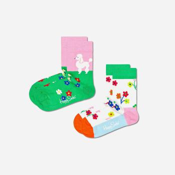 Skarpetki dziecięce Happy Socks 2-pak Poodle & Flowers KPDF02-7300