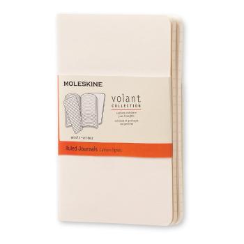 Biały notatnik w linie Moleskine Volant, 80 stron
