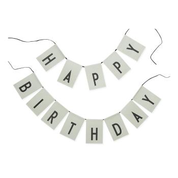 Jasnozielona girlanda Design Letters Happy Birthday