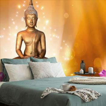 Tapeta Posąg Buddy na kwiecie lotosu - 450x300