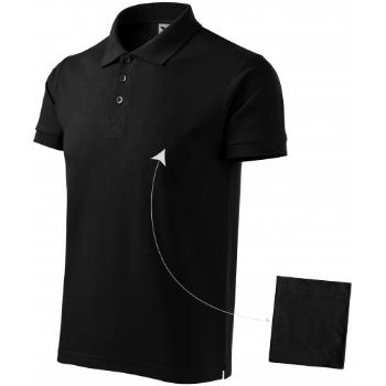 Elegancka męska koszulka polo, czarny, XL
