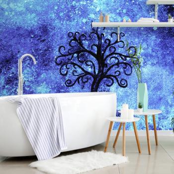 Samoprzylepna tapeta drzewo życia na niebieskim tle - 150x100