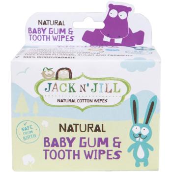 Jack N’ Jill Natural nawilżane chusteczki chroniąca zęby i dziąsła 25 szt.