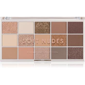 MUA Makeup Academy Professional 15 Shade Palette paleta cieni do powiek odcień Soft Nudes 12 g