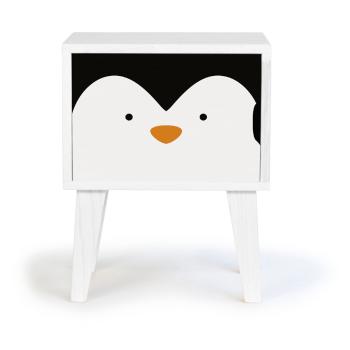Dziecięca drewniana szafka nocna Little Nice Things Penguin