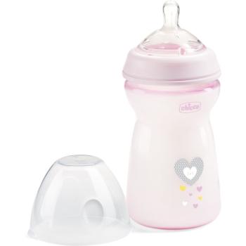 Chicco Natural Feeling Girl butelka dla noworodka i niemowlęcia 6m+ 330 ml