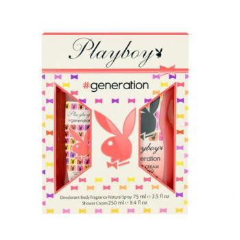 Playboy Generation For Her zestaw Deodorant 75ml + 250ml Żel pod prysznic dla kobiet Uszkodzone pudełko