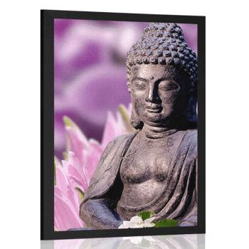 Plakat spokojny Budda - 40x60 silver