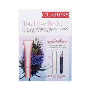 Clarins Total Eye Revive Eye Cream-Gel zestaw Żel pod oczy 15 ml + serum do rzęs 3 ml + kredka do oczu 0,39 g dla kobiet