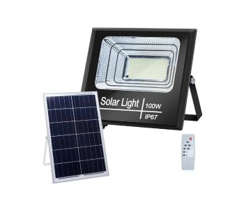 - LED Ściemnialny naświetlacz solarny LED/100W/3,2V IP67 + pilot