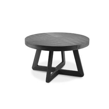 Czarny rozkładany stół z drewna dębowego Windsor & Co Sofas Bodil, ø 130 cm