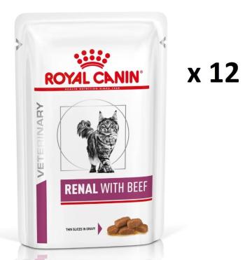 ROYAL CANIN Renal Feline wołowina 12 x 85 g karma mokra dla kotów z przewlekłą niewydolnością nerek