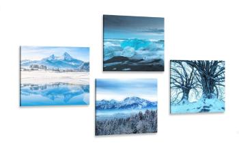 Zestaw obrazów śnieżne królestwo - 4x 60x60